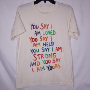 Lauren Daigle Shirt Womens Medium Cream You Say I Am Loved Christian